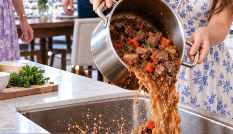 Upiekłam powoli ponad 8 kilogramów żeberek, ale teściowa po kryjomu oddała ponad 6 kilogramów mojej szwagierce. Nie kłóciłam się – po prostu spokojnie wyrzuciłam resztę do kosza. Wtedy ona mnie spoliczkowała, krzycząc: „A co ja będę jadła?”.
